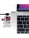 Kup Satechi Hub Typ-C USB-Pass-Through für mobile Geräte USB-C 60W, 2x USB-A, micro/SD-Kartenleser silber - STH83 - {ean13} - Sklep Home Screen