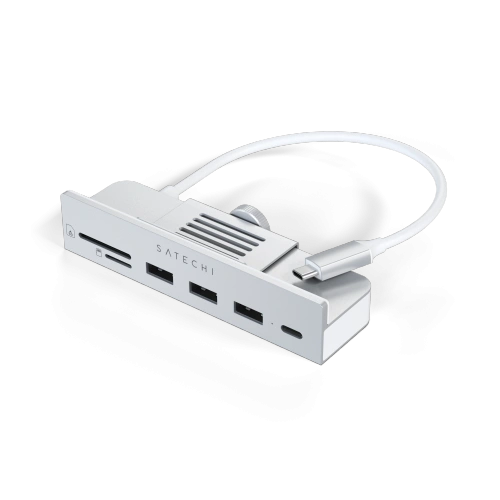 Kup Satechi Apple Apple Hub USB-C Klemme für iMac M1 2021 24 / iMac M1 27 2022 USB-C, 3x USB-A, micro/SD Kartenleser - STH84 - {ean13} - Sklep Home Screen