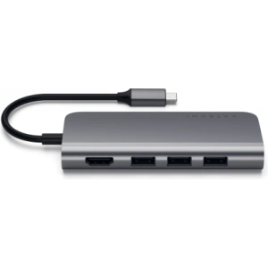Buy Satechi TYPE-C Multi-Port 4K Ethernet Adapter for mobile devices USB-C 60W, 3xUSB-A, 4K HDMI - STH85 - {ean13} - Home Screen Store Europe