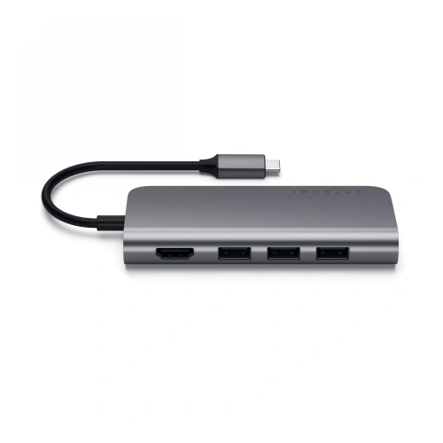 Kup Adapter Satechi TYPE-C Multi-Port Adapter 4K Ethernet mobil USB-C eszközökhöz 60W, 3xUSB-A, 4K HDMI - STH85 - {ean13} - Sklep Home Screen
