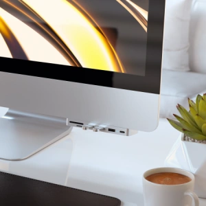 Kup Satechi Apple Hub Aluminium Typ-C Klemme Pro für iMac 2017/2019/2020 USB-C, 3x USB-A, micro/SD Kartenleser - STH86 - {ean13} - Sklep Home Screen