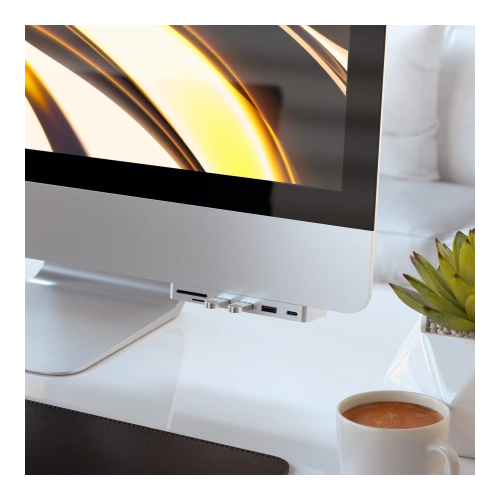 Kup Hub de aluminiu Satechi Type-C Clamp Pro pentru Apple iMac 2017/2019/2020 USB-C, 3x USB-A, cititor de carduri micro/SD - STH86 - {ean13} - Sklep Home Screen
