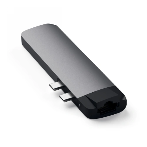 Kup Satechi Hub Typ-C Pro mit dualem USB-C für MacBook USB-C, PD, 87W, 2x USB-A, HDMI 4K, micro/SD-Kartenleser - STH87 - {ean13} - Sklep Home Screen