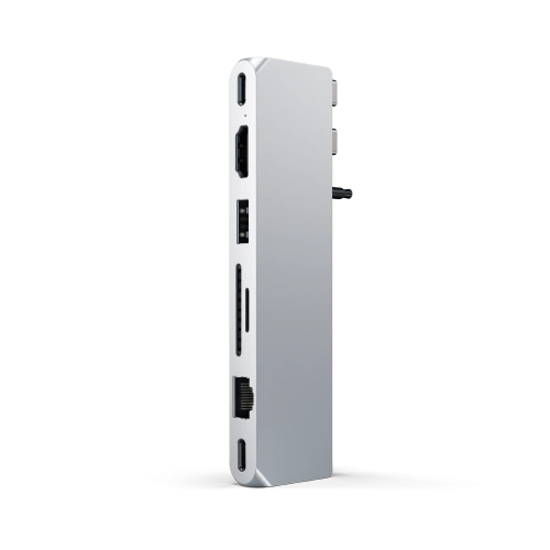Kup Satechi Hub Pro Max mit dualem USB-C für MacBook 2x USB-C, USB-A, 4K HDMI, micro/SD-Kartenleser, Ethernet - STH88 - {ean13} - Sklep Home Screen