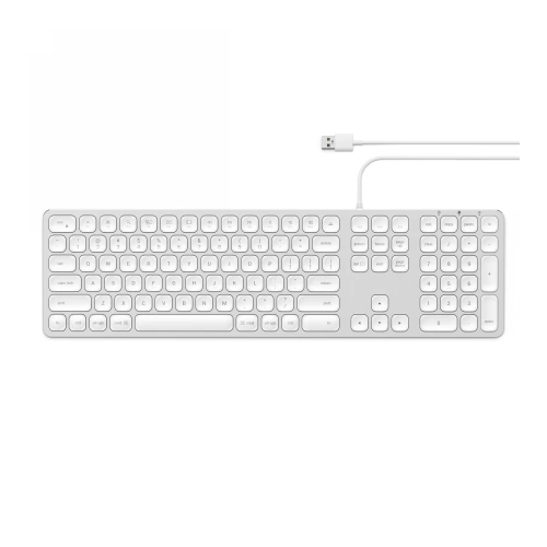 Kup Klaviatúra Satechi Alumínium Vezetékes Billentyűzet numerikus billentyűzettel USB-A (ezüst) - STH89 - {ean13} - Sklep Home Screen