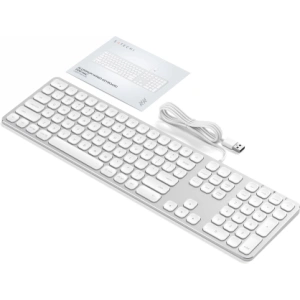 Kup Klaviatúra Satechi Alumínium Vezetékes Billentyűzet numerikus billentyűzettel USB-A (ezüst) - STH89 - {ean13} - Sklep Home Screen