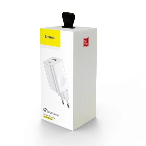 Kup Încărcătorul de rețea Baseus Charging Quick Charger USB 3.0 - alb - BSU162WHT - {ean13} - Sklep Home Screen