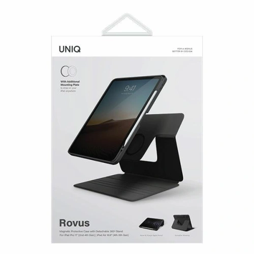 Kup Apple UNIQ Rovus Case iPad Air 10.9 2020/2022 (4. und 5. Generation) / iPad Pro 11 2021/2022 (3. und 4. Generation) / iPad Air 11 2024 (6. Generation) Magnetic Case schwarz - UNIQ922 - {ean13} - Sklep Home Screen
