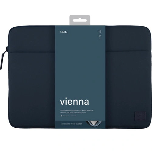 Kup Etui UNIQ Vienna laptop Sleeve 14 cali Waterproof RPET niebieski/indigo blue - UNIQ926 - {ean13} - Sklep Home Screen