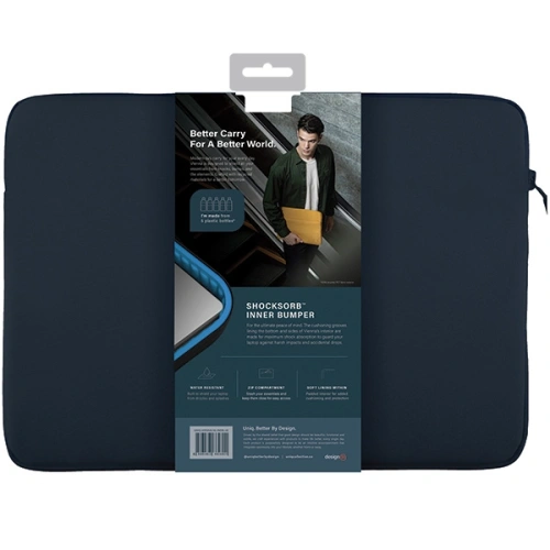 Kup Etui UNIQ Vienna laptop Sleeve 14 cali Waterproof RPET niebieski/indigo blue - UNIQ926 - {ean13} - Sklep Home Screen