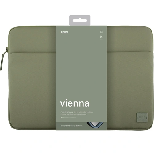 Kup Etui UNIQ Vienna na laptop 14 palců Voděodolné RPET zelené/jesenová zeleň - UNIQ928 - {ean13} - Sklep Home Screen
