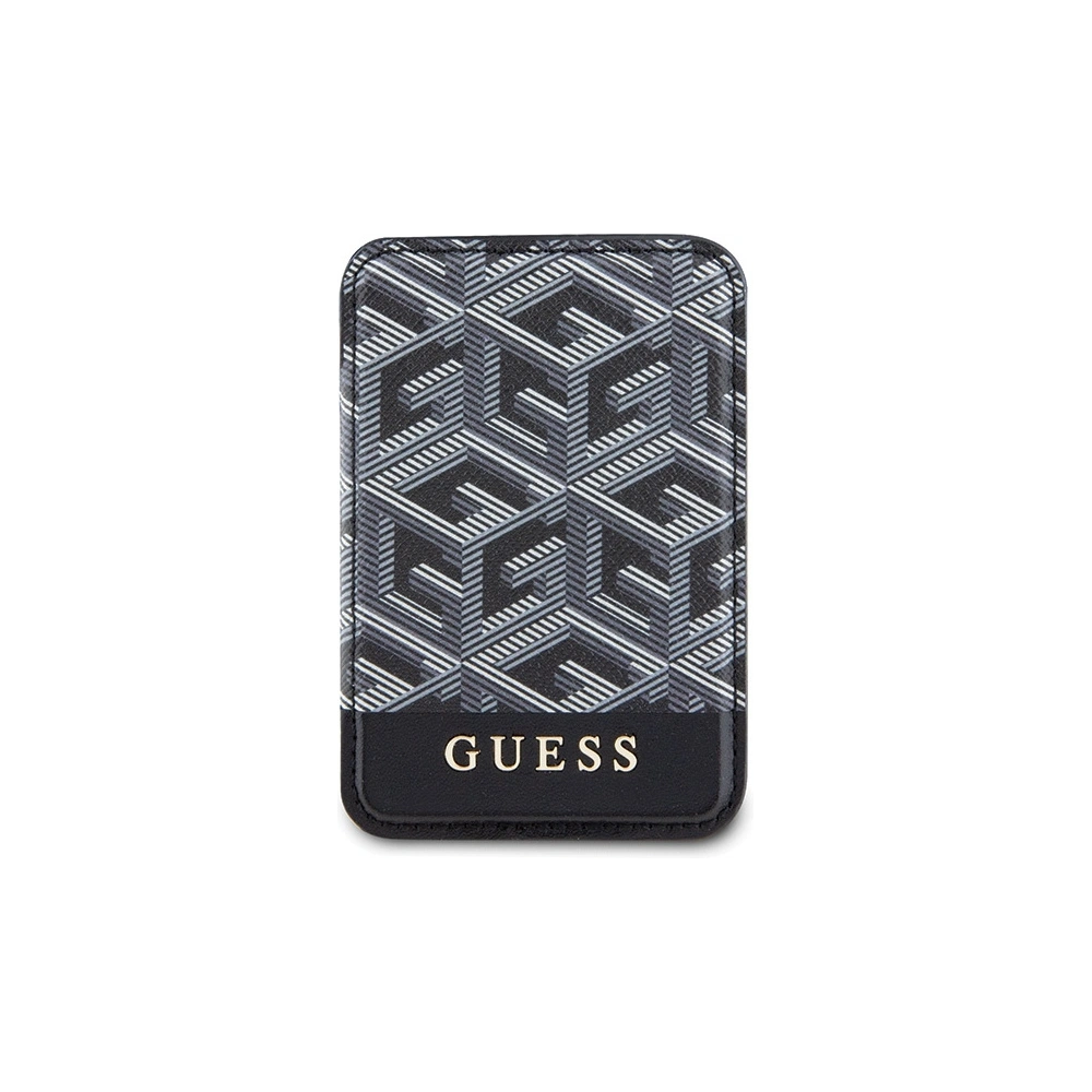 Kieszeń na karty Guess Wallet Card Slot GUWMSHGCFSEK MagSafe GCube stripe czarny/black