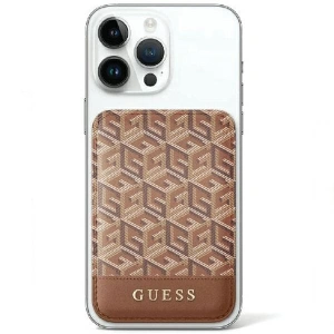Kup Kieszeń na karty Guess Wallet Card Slot GUWMSHGCFSEW MagSafe GCube stripe brązowy/brown - GUE2710 - {ean13} - Sklep Home Screen
