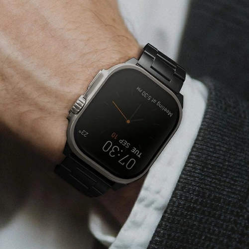 Kup UNIQ Osta Apple Watch 4/5/6/7/SE/8/9/Ultra 44/45/49mm Edelstahl schwarz/mittleres Schwarz - UNIQ931 - {ean13} - Sklep Home Screen