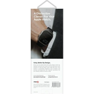 Kup UNIQ Osta Apple Watch 4/5/6/7/SE/8/9/Ultra 44/45/49mm Edelstahl schwarz/mittleres Schwarz - UNIQ931 - {ean13} - Sklep Home Screen