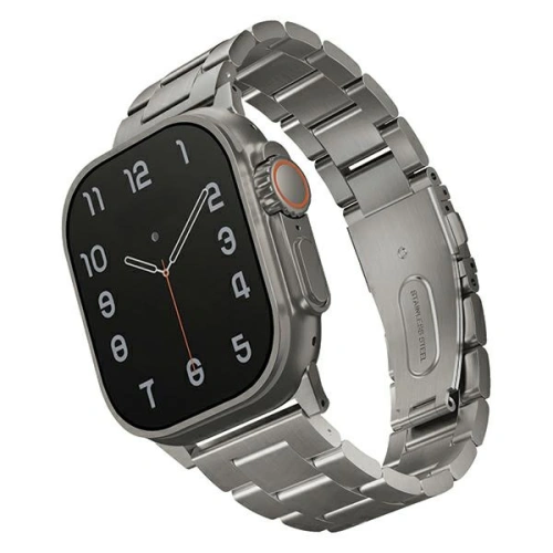 Kup Páska UNIQ Osta Apple Watch 4/5/6/7/SE/8/9/Ultra 44/45/49mm nerezová ocel stříbrná/titanium silver - UNIQ932 - {ean13} - Sklep Home Screen