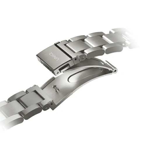 Kup Páska UNIQ Osta Apple Watch 4/5/6/7/SE/8/9/Ultra 44/45/49mm nerezová ocel stříbrná/titanium silver - UNIQ932 - {ean13} - Sklep Home Screen
