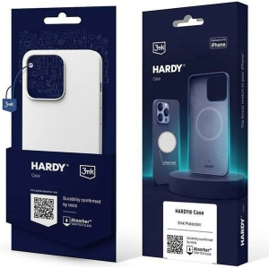 Etui 3MK Hardy Case Apple iPhone 15 Plus / 14 Plus MagSafe srebrno-biały/silver-white