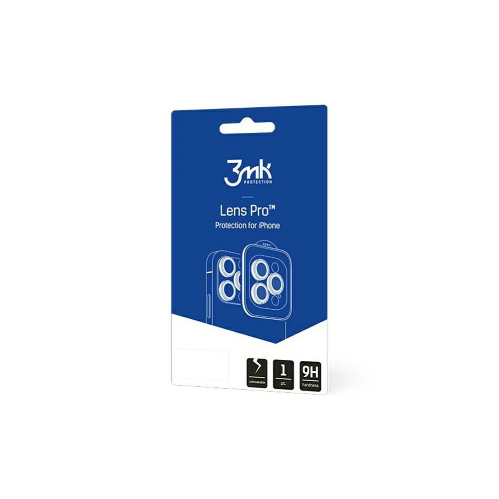 Szkło hybrydowe na obiektyw aparatu 3MK Lens Protection Pro Apple iPhone 15 grafitowy/graphite
