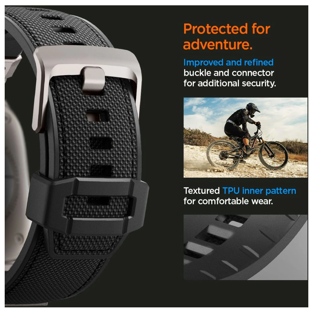 Pasek Spigen Durapro Armor Apple Watch 4/5/6/7/8/SE/Ultra 44/45/49mm Black