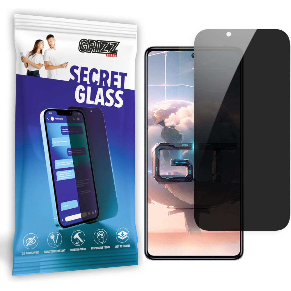 Matowe szkło prywatyzujące GrizzGlass SecretGlass do Infinix GT 10 Pro