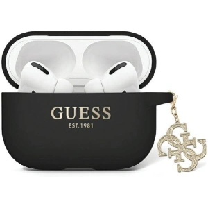 Kup Guess Apple Caz GUAP2LECG4K AirPods Pro 2 capac lichid silicon Glitter Triangle Charm negru / negru - GUE2716 - {ean13} - Sklep Home Screen