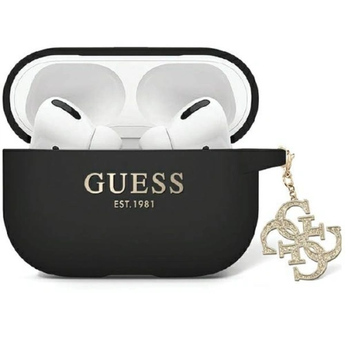 Kup Guess Apple Hülle GUAP2LECG4K AirPods Pro 2 Abdeckung Liquid Silicone Glitter Triangle Charm schwarz/schwarz - GUE2716 - {ean13} - Sklep Home Screen