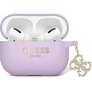 Kup Guess Apple Carcasă GUAP2LECG4U AirPods Pro 2 capac Liquid Silicone Glitter Triangle Charm violet/violet - GUE2719 - {ean13} - Sklep Home Screen