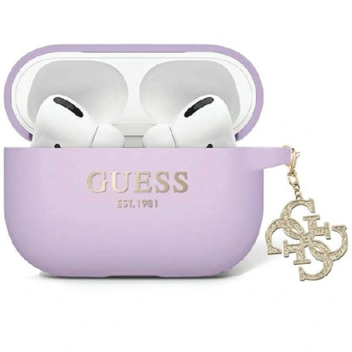 Kup Guess Apple Hülle GUAP2LECG4U AirPods Pro 2 Abdeckung Liquid Silicone Glitter Triangle Charm lila/lila - GUE2719 - {ean13} - Sklep Home Screen