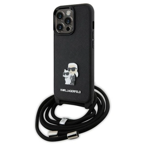 Kup Etui Karl Lagerfeld KLHCP13LSAKCPSK Apple iPhone 13/13 Pro kemény tok Crossbody Saffiano Metal Pin fekete/black - KLD1618 - {ean13} - Sklep Home Screen
