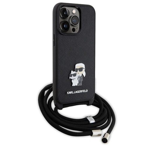 Kup Etui Karl Lagerfeld KLHCP13LSAKCPSK Apple iPhone 13/13 Pro kemény tok Crossbody Saffiano Metal Pin fekete/black - KLD1618 - {ean13} - Sklep Home Screen