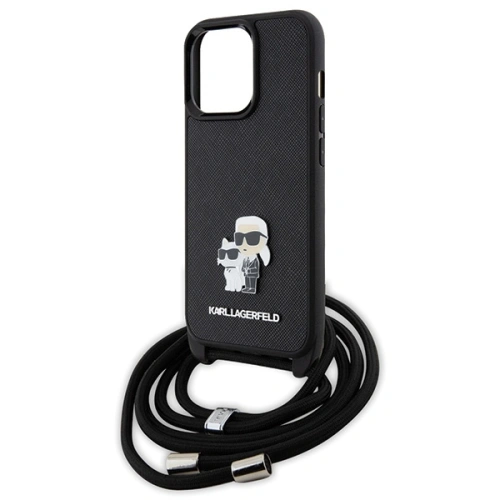 Kup Etui Karl Lagerfeld KLHCP13LSAKCPSK Apple iPhone 13/13 Pro kemény tok Crossbody Saffiano Metal Pin fekete/black - KLD1618 - {ean13} - Sklep Home Screen
