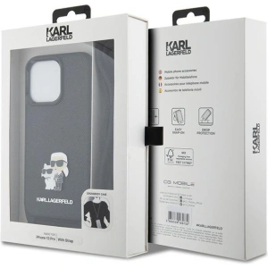 Kup Etui Karl Lagerfeld KLHCP13LSAKCPSK Apple iPhone 13/13 Pro hardcase Crossbody Saffiano Metal Pin czarny/black - KLD1618 - {ean13} - Sklep Home Screen