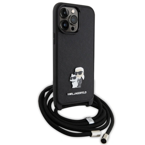 Kup Etui Karl Lagerfeld KLHCP13XSAKCPSK Apple iPhone 13 Pro Max hardcase Crossbody Saffiano Metal Pin černý/black - KLD1619 - {ean13} - Sklep Home Screen