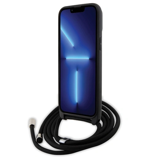 Buy Karl Lagerfeld KLHCP13XSAKCPSK Apple iPhone 13 Pro Max hardcase Crossbody Saffiano Metal Pin black - KLD1619 - {ean13} - Home Screen Store Europe