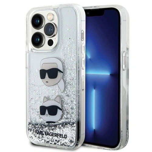 Kup Etui Karl Lagerfeld KLHCP14LLDHKCNS Apple iPhone 14 Pro hardcase Liquid Glitter stříbrný/silver - KLD1620 - {ean13} - Sklep Home Screen