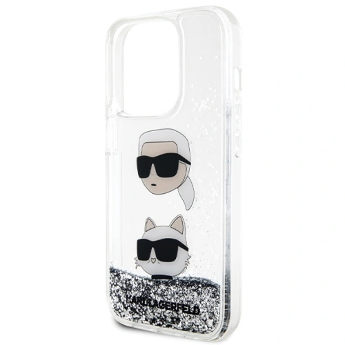 Buy Karl Lagerfeld KLHCP14LLDHKCNS Apple iPhone 14 Pro hardcase Liquid Glitter silver - KLD1620 - {ean13} - Home Screen Store Europe