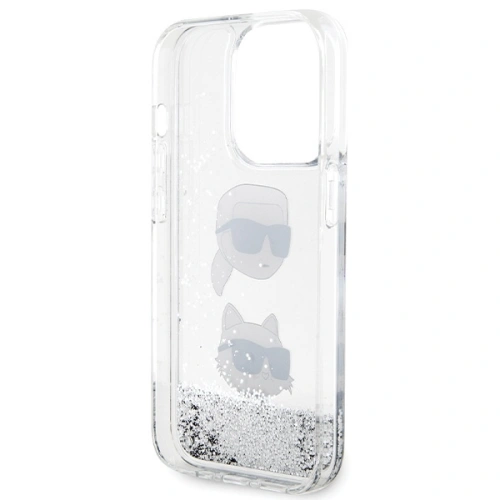Buy Karl Lagerfeld KLHCP14LLDHKCNS Apple iPhone 14 Pro hardcase Liquid Glitter silver - KLD1620 - {ean13} - Home Screen Store Europe