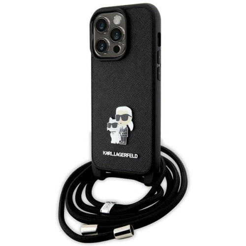Kup Etui Karl Lagerfeld KLHCP14LSAKCPSK Apple iPhone 14 Pro hardcase Crossbody Saffiano Metal černý/black - KLD1621 - {ean13} - Sklep Home Screen