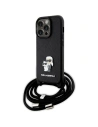 Etui Karl Lagerfeld KLHCP14LSAKCPSK Apple iPhone 14 Pro hardcase Crossbody Saffiano Metal černý/black