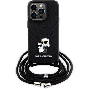 Etui Karl Lagerfeld KLHCP14LSAKCPSK Apple iPhone 14 Pro hardcase Crossbody Saffiano Metal czarny/black