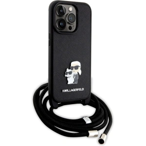 Etui Karl Lagerfeld KLHCP14LSAKCPSK Apple iPhone 14 Pro hardcase Crossbody Saffiano Metal czarny/black