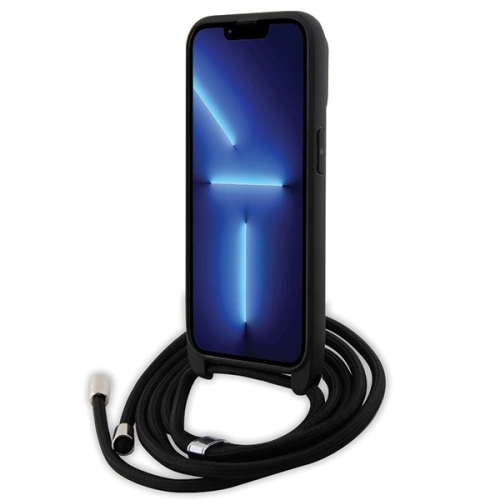 Buy Karl Lagerfeld KLHCP14LSAKCPSK Apple iPhone 14 Pro hardcase Crossbody Saffiano Metal black - KLD1621 - {ean13} - Home Screen Store Europe