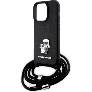 Etui Karl Lagerfeld KLHCP14LSAKCPSK Apple iPhone 14 Pro hardcase Crossbody Saffiano Metal czarny/black