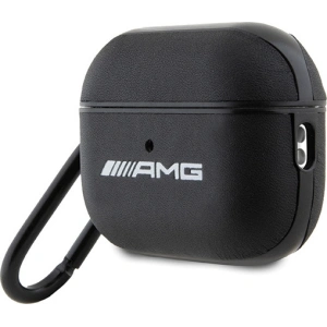 Buy AMG AMAP2SLWK Apple AirPods Pro 2 cover Leather White Logo black - MRS83 - {ean13} - Home Screen Store Europe