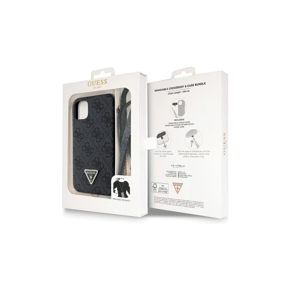 Etui Guess GUHCN61P4TDSCPK Apple iPhone 11/XR hardcase Crossbody 4G Metal Logo czarny/black