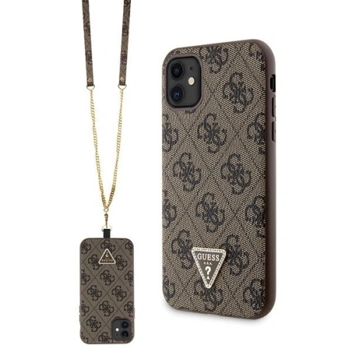 Kup Guess Apple Tasche GUHCN61P4TDSCPW iPhone 11/XR Hartschalenetui Crossbody 4G Metall Logo braun/braun - GUE2723 - {ean13} - Sklep Home Screen