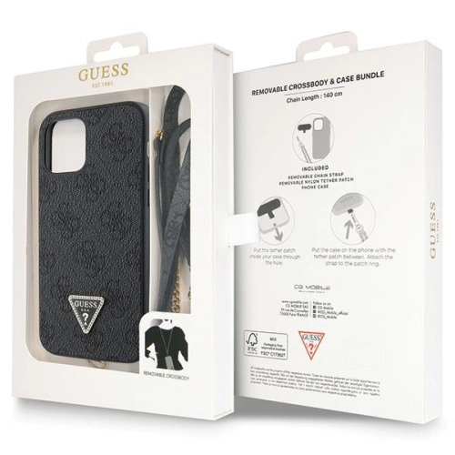 Kup Guess Apple Tasche GUHCP12MP4TDSCPK iPhone 12/12 Pro Hartschale Crossbody 4G Metall Logo schwarz/schwarz - GUE2724 - {ean13} - Sklep Home Screen