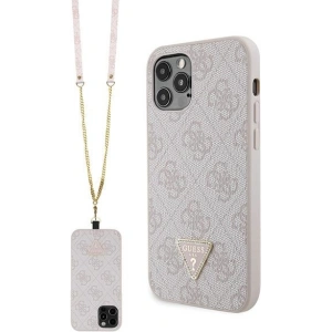 Kup Etui Guess GUHCP12MP4TDSCPP Apple iPhone 12/12 Pro hardcase Crossbody 4G Metal Logo różowy/pink - GUE2725 - {ean13} - Sklep Home Screen