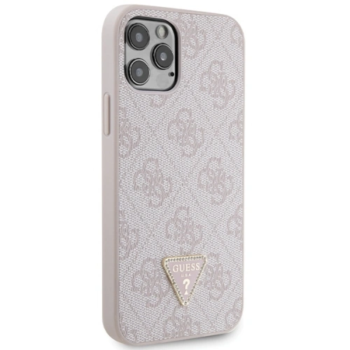 Kup Guess Apple Tasche GUHCP12MP4TDSCPP iPhone 12/12 Pro Hartschalenetui Crossbody 4G Metall Logo rosa/rosa - GUE2725 - {ean13} - Sklep Home Screen